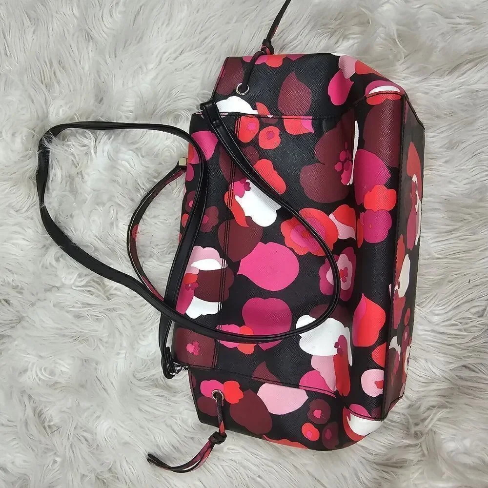 Kate Spade New York Laurel Way LILAH Floral Print Satchel $398 EUC